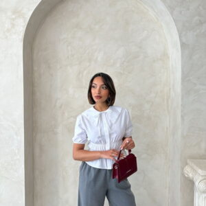 Collar Detailed Ruffle Shirt - Brand: Topshow - Women & Kids, Baby Clothes Wholesale - TheBS Women