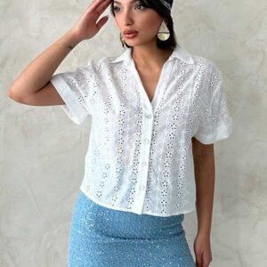 Embroidered Shirt - Cream - Brand: Topshow - Women & Kids, Baby Clothes Wholesale - TheBS Women