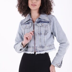 Zipper Tassel Detailed Denim Jacket - Brand: XLove - Women & Kids, Baby Clothes Wholesale - TheBS Women