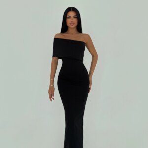 Madonna Collar Long Dress - Brand: EYYO ATELIER - Women & Kids, Baby Clothes Wholesale - TheBS Women