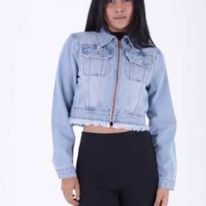 Zipper Tassel Detailed Denim Jacket - Brand: XLove - Women & Kids, Baby Clothes Wholesale - TheBS Women