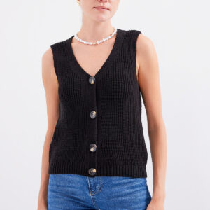 Short Knitwear Vest With Buttons - Brand: Bigdart - Women & Kids, Baby Clothes Wholesale - TheBS Women