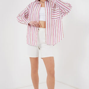 Striped Oversize Shirt 20278 - Brand: Bigdart - Women & Kids, Baby Clothes Wholesale - TheBS Women