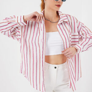 Striped Oversize Shirt 20278 - Brand: Bigdart - Women & Kids, Baby Clothes Wholesale - TheBS Women