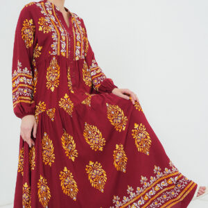 Authentic Patterned Burkini Dress - E. Bordeaux - Brand: Bigdart - Women & Kids, Baby Clothes Wholesale - TheBS Women