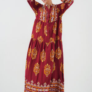 Authentic Patterned Burkini Dress - E. Bordeaux - Brand: Bigdart - Women & Kids, Baby Clothes Wholesale - TheBS Women