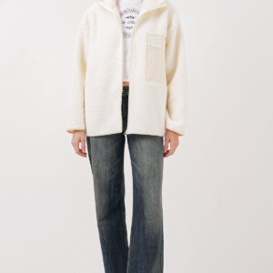 Oversize Plush Coat With Zipper - Beige - Brand: Bigdart - Women & Kids, Baby Clothes Wholesale - TheBS Women