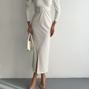 Front Slit Detail Dress - Brand: My Jest Fashion - Women & Kids, Baby Clothes Wholesale - TheBS Women