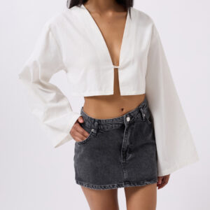 Asymmetric Waist Denim Mini Skirt - Brand: Black Fashion - Women & Kids, Baby Clothes Wholesale - TheBS Women