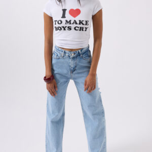 Back Laser Cut Loose Leg Jean - Brand: Black Fashion - Women & Kids, Baby Clothes Wholesale - TheBS Women