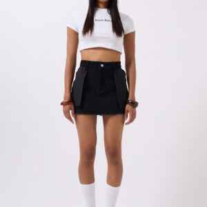 Reverse Detail Denim Mini Skirt - Brand: Black Fashion - Women & Kids, Baby Clothes Wholesale - TheBS Women