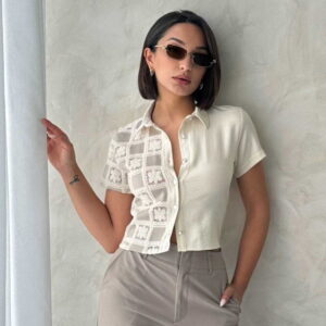 Lace Detailed Shirt - Tasa Taşa Taş - Brand: Topshow - Women & Kids, Baby Clothes Wholesale - TheBS Women