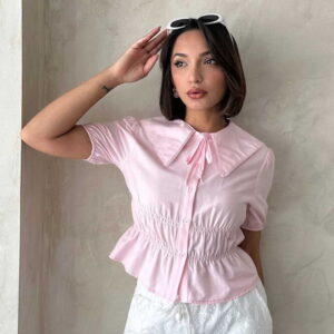 Collar Detailed Ruffle Shirt - Brand: Topshow - Women & Kids, Baby Clothes Wholesale - TheBS Women