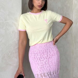 Embroidered T-Shirt - Yellow - Brand: Topshow - Women & Kids, Baby Clothes Wholesale - TheBS Women