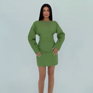 Pocket Detail Long Dress - Brand: EYYO ATELIER - Women & Kids, Baby Clothes Wholesale - TheBS Women