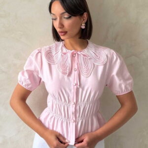 Collar Detailed Ruffle Shirt - Brand: Topshow - Women & Kids, Baby Clothes Wholesale - TheBS Women