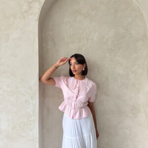 Collar Detailed Ruffle Shirt - Brand: Topshow - Women & Kids, Baby Clothes Wholesale - TheBS Women