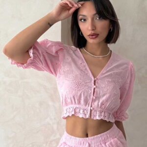 Floral Detailed Embroidered Blouse - Brand: Topshow - Women & Kids, Baby Clothes Wholesale - TheBS Women