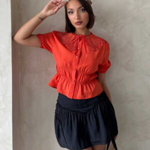 Collar Detailed Ruffle Shirt - Brand: Topshow - Women & Kids, Baby Clothes Wholesale - TheBS Women