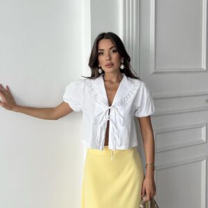 Wholesale White Collar Lace Shirt - Brand: Elisa - Women & Kids, Baby Clothes Wholesale - TheBS Women