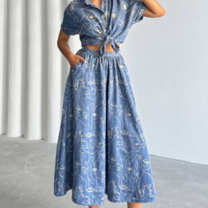 Embroidered Skirt - Dark