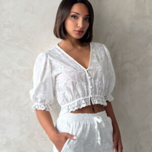 Floral Detailed Embroidered Blouse - Brand: Topshow - Women & Kids, Baby Clothes Wholesale - TheBS Women