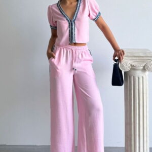 Denim Striped Pants - Brand: Topshow - Women & Kids, Baby Clothes Wholesale - TheBS Women