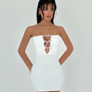 Tied Strapless Mini Dress - Brand: EYYO ATELIER - Women & Kids, Baby Clothes Wholesale - TheBS Women