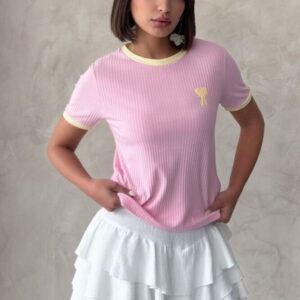 Embroidered T-Shirt Pink