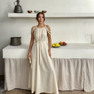Linen Dress - Brand: My Jest Fashion - Women & Kids, Baby Clothes Wholesale - TheBS Women