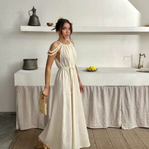 Linen Dress - Brand: My Jest Fashion - Women & Kids, Baby Clothes Wholesale - TheBS Women