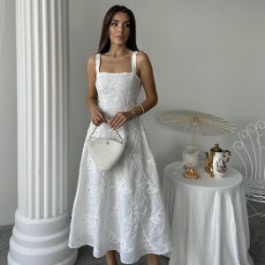 Wholesale White Back Corset Detailed Long Dress - Brand: Elisa - Women & Kids, Baby Clothes Wholesale - TheBS Women