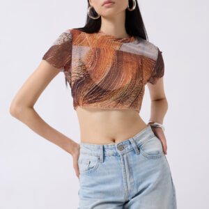 Patterned Tulle Blouse - Brand: Black Fashion - Women & Kids, Baby Clothes Wholesale - TheBS Women