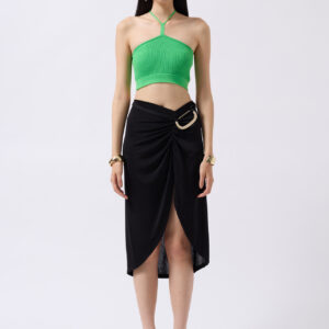 Buckle Detail Asymmetrical Skirt - Brand: Black Fashion - Women & Kids, Baby Clothes Wholesale - TheBS Women