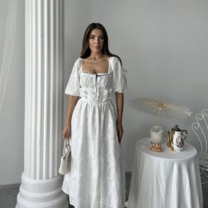 WholesaleLace Detailed Embroidered Dress - Brand: Elisa - Women & Kids, Baby Clothes Wholesale - TheBS Women