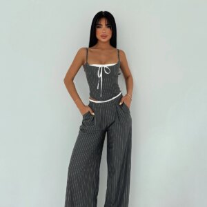 Gray Trouser Suit - Brand: EYYO ATELIER - Women & Kids, Baby Clothes Wholesale - TheBS Women