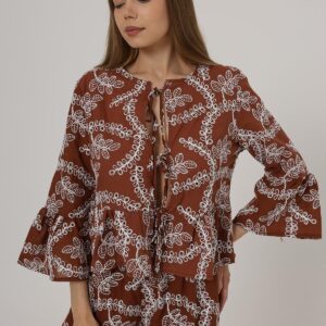 Bow Tie Embroidered Blouse - Brand: Reyon - Women & Kids, Baby Clothes Wholesale - TheBS Women