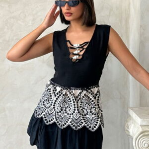 Embroidered Sleeveless Blouse -Stone - Brand: Topshow - Women & Kids, Baby Clothes Wholesale - TheBS Women