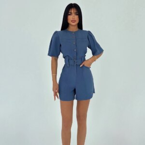 Pocket Detail Buttoned Jumpsuit - Brand: EYYO ATELIER - Women & Kids, Baby Clothes Wholesale - TheBS Women