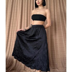 Skirt With Crochet - Black - Brand: Elisa - Women & Kids, Baby Clothes Wholesale - TheBS Women