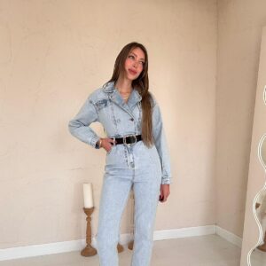 Snow Wash Blue Denim Overalls - Brand: Elisa - Women & Kids, Baby Clothes Wholesale - TheBS Women
