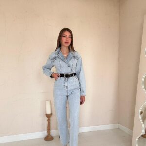 Snow Wash Blue Denim Overalls - Brand: Elisa - Women & Kids, Baby Clothes Wholesale - TheBS Women