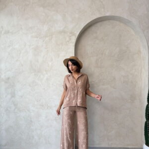 Embroidered Shirt - Light Brown Dsn2 - Brand: Topshow - Women & Kids, Baby Clothes Wholesale - TheBS Women