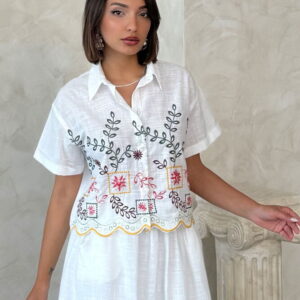 Embroidered Shirt - Yellow Dsn2 - Brand: Topshow - Women & Kids, Baby Clothes Wholesale - TheBS Women