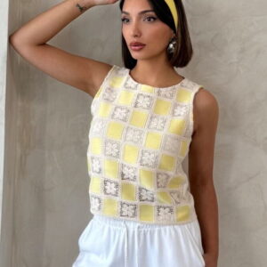 Retro Checkered Sleeveless Shirt - Brand: Topshow - Women & Kids, Baby Clothes Wholesale - TheBS Women