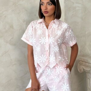 Casual Floral Buttoned Shirt With Notched Neck - Brand: Topshow - Women & Kids, Baby Clothes Wholesale - TheBS Women