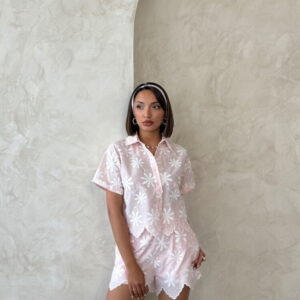 Casual Floral Buttoned Shirt With Notched Neck - Brand: Topshow - Women & Kids, Baby Clothes Wholesale - TheBS Women