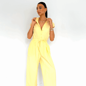 Brown Shirt Jumpsuit Stylish Casual Sleeveless - Brand: Cream Rouge - Women & Kids, Baby Clothes Wholesale - TheBS Women