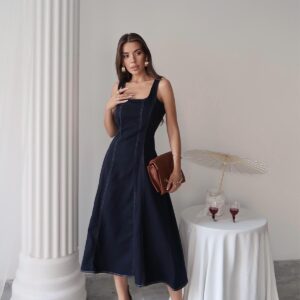 Elegant A-Line Sleeveless Midi Dress - Brand: Elisa - Women & Kids, Baby Clothes Wholesale - TheBS Women