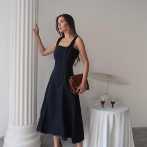 Elegant A-Line Sleeveless Midi Dress - Brand: Elisa - Women & Kids, Baby Clothes Wholesale - TheBS Women